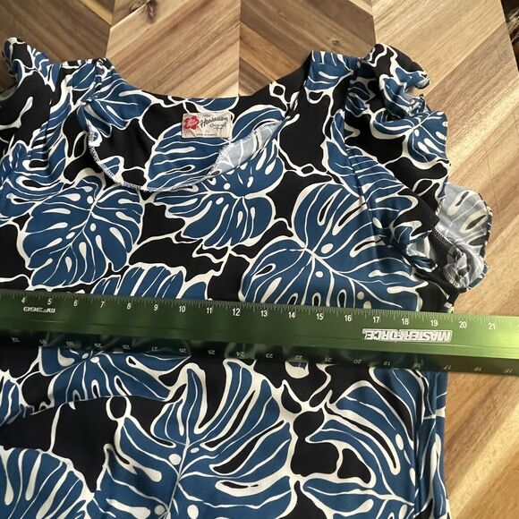 Hilo Hattie Hawaiian Dress Maxi Tropical Floral Print Viscose USA Made XL - Picture 4 of 8
